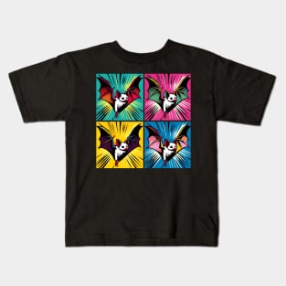 Night Wings Unleashed: Pop Art Bat Extravaganza Kids T-Shirt